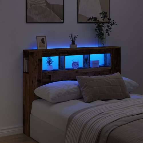 LED uzglavlje boja drva 140x18,5x103,5 cm konstruirano drvo - Staro drvo 140 x 103.5 cm 1 Cijena