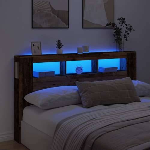 LED uzglavlje boja drva 180x18,5x103,5 cm konstruirano drvo - Staro drvo 180 x 103.5 cm 1 Cijena
