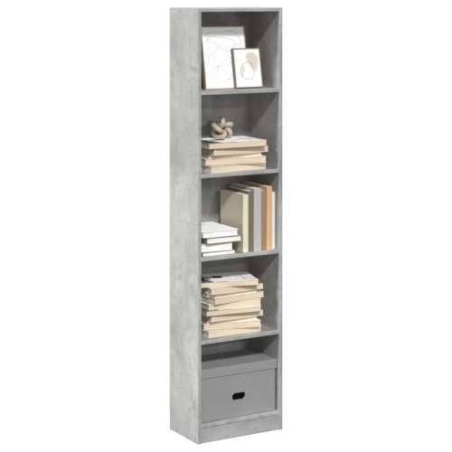 Regal za knjige boja betona 40x24x176 cm konstruirano drvo - Beton siva 1 176 cm 40 cm Cijena