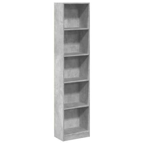 Regal za knjige boja betona 40x24x176 cm konstruirano drvo - Beton siva 1 176 cm 40 cm Cijena