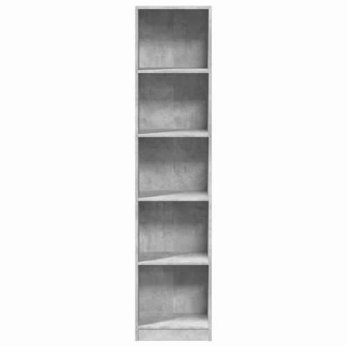Regal za knjige boja betona 40x24x176 cm konstruirano drvo - Beton siva 1 176 cm 40 cm Cijena