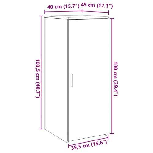 Ormarić za pohranu boja drva 40x45x103,5 cm konstruirano drvo - Staro drvo 40 x 45 x 103.5 cm 1 Cijena