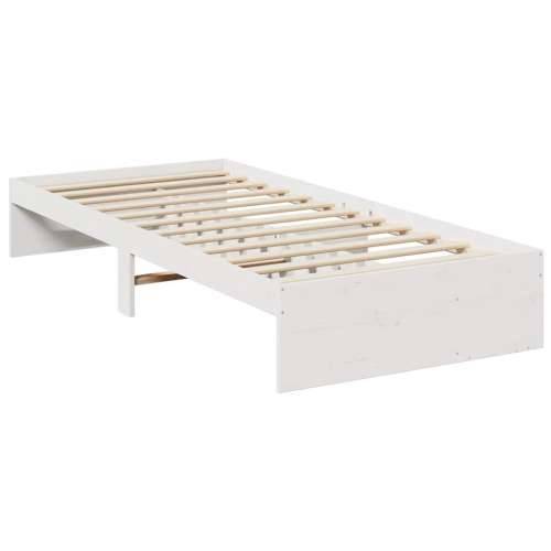 Dnevni krevet bez madraca bijeli 90 x 190 cm masivna borovina - Bijela 90 x 190 cm Cijena