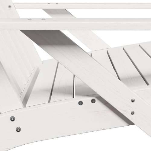 Vrtne Adirondack stolice 2 kom bijele 75x77x77 cm od borovine - Bijela 2 Cijena