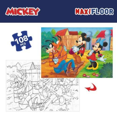 Dječje Puzzle Mickey Mouse Dvostrano 108 Dijelovi 70 x 1,5 x 50 cm (6 kom.) Cijena