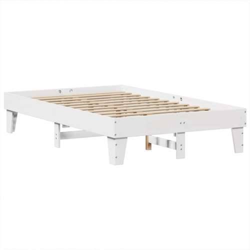 Krevet s regalom z knjige bez madraca bijeli 120x190cm borovina - Bijela 120 x 190 cm Cijena