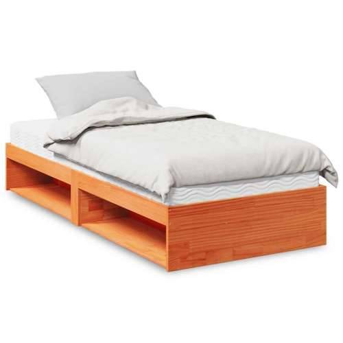 Dnevni krevet s madracem voštano smeđi 90x200 cm od borovine - Voštano smeđa 90 x 200 cm Cijena