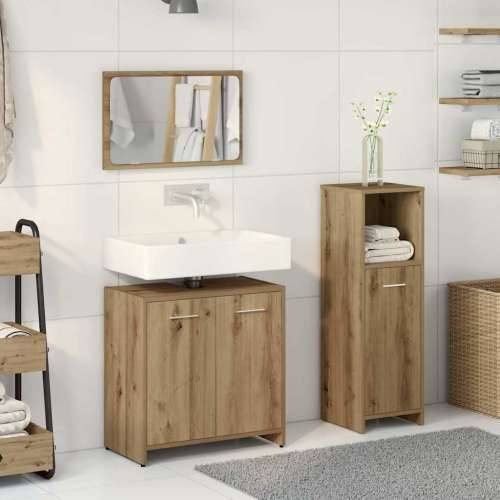 3-dijelni set kupaonskog namještaja käsityöläinen tammi - hrast artisan 3 Cijena