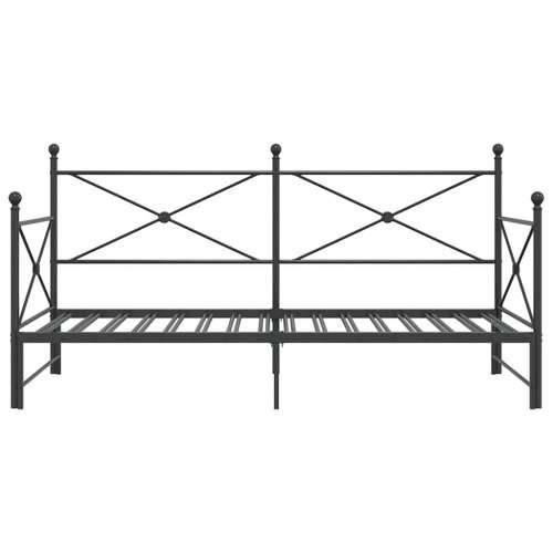 Krevet na rasklapanje bez madraca crni 100x190 cm čelik - Crna 100 x 190 cm s krevetom na izvlačenje Cijena