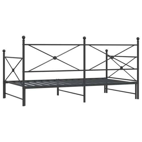 Krevet na rasklapanje bez madraca crni 100x190 cm čelik - Crna 100 x 190 cm s krevetom na izvlačenje Cijena