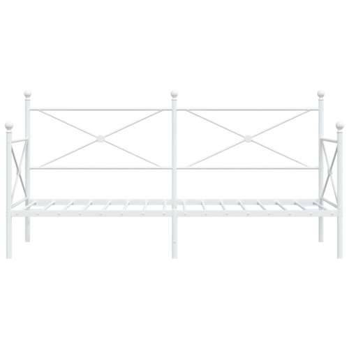 Dnevni krevet bez madraca bijeli 90x190 cm čelik - Bijela 90 x 190 cm bez madraca na kotačićima Cijena
