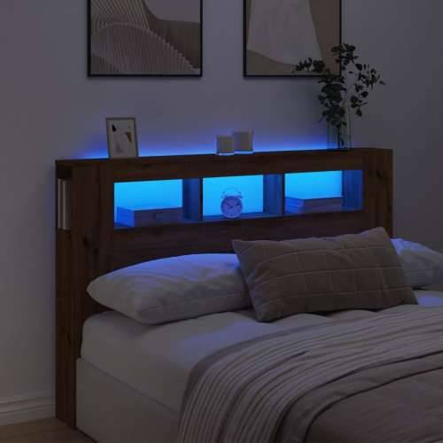 LED uzglavlje boja hrasta artisan 160x18,5x103,5 cm drveni - hrast artisan 160 x 103.5 cm 1 Cijena