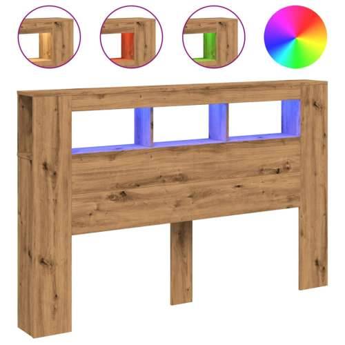 LED uzglavlje boja hrasta artisan 160x18,5x103,5 cm drveni - hrast artisan 160 x 103.5 cm 1 Cijena