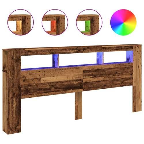 LED uzglavlje boja drva 220x18,5x103,5 cm konstruirano drvo - Staro drvo 220 x 103.5 cm 1 Cijena