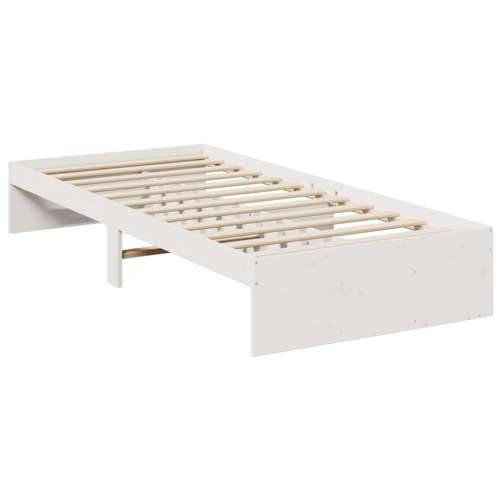 Dnevni krevet bez madraca bijeli 80 x 200 cm masivna borovina - Bijela 80 x 200 cm Cijena
