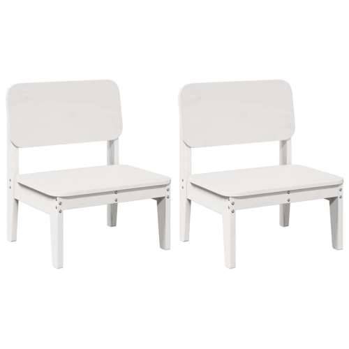 Vrtne stolice 2 kom bijele 60x52,5x72 cm od masivne borovine - Bijela 2 Cijena