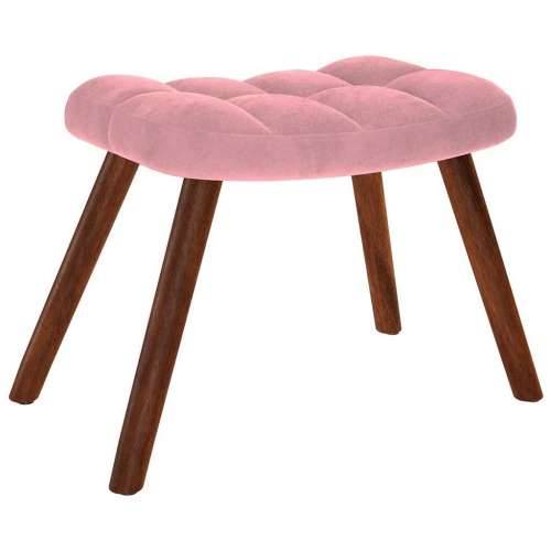 Stolica za opuštanje s osloncem za noge ružičasta baršunasta - Ružičasta 1 with stool Cijena