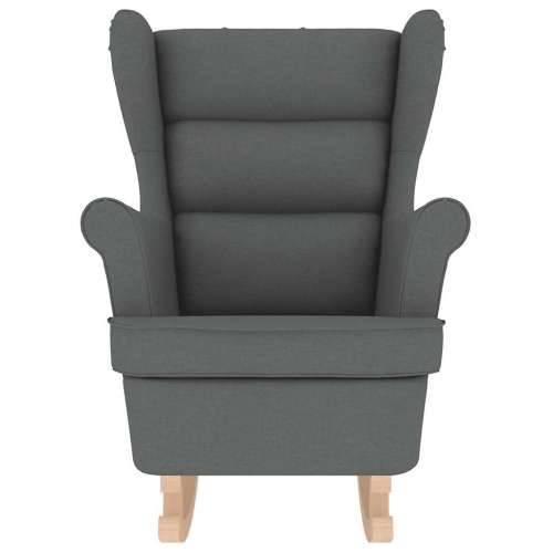 Stolica za ljuljanje 74x90x102 cm od tkanine tamnosiva - Tamno siva 1 Bez oslonca za noge Cijena