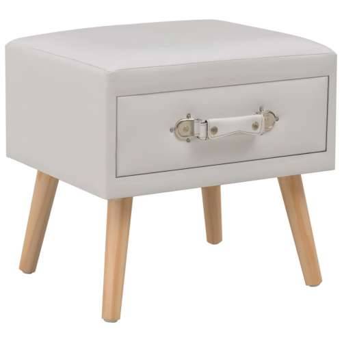 Noćni ormarići 2 kom bijeli 40 x 35 x 40 cm od umjetne kože - Bijela 2 Cijena