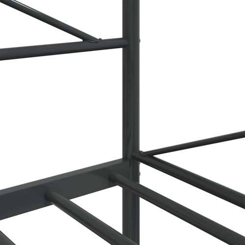 Dnevni krevet bez madraca crni 107x203 cm čelik - Crna 107 x 203 cm bez madraca na kotačićima Cijena