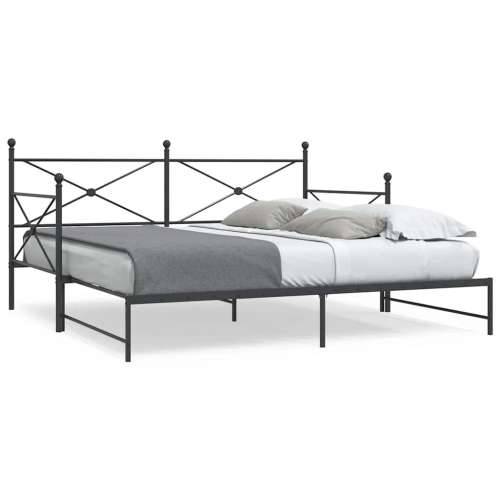 Krevet na rasklapanje bez madraca crni 107x203 cm čelik - Crna 107 x 203 cm s krevetom na izvlačenje Cijena