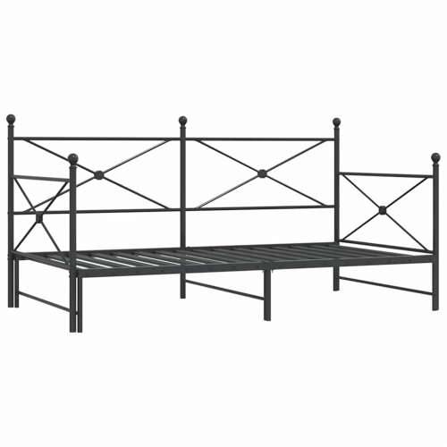 Krevet na rasklapanje bez madraca crni 107x203 cm čelik - Crna 107 x 203 cm s krevetom na izvlačenje Cijena