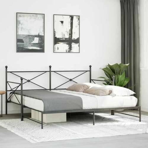 Krevet na rasklapanje bez madraca crni 107x203 cm čelik - Crna 107 x 203 cm s krevetom na izvlačenje Cijena