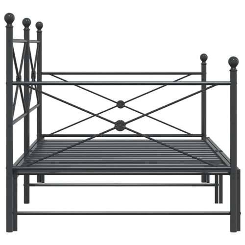 Krevet na rasklapanje bez madraca crni 107x203 cm čelik - Crna 107 x 203 cm s krevetom na izvlačenje Cijena