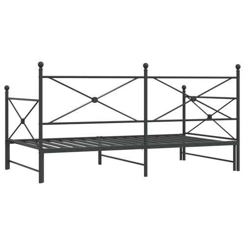 Krevet na rasklapanje bez madraca crni 107x203 cm čelik - Crna 107 x 203 cm s krevetom na izvlačenje Cijena