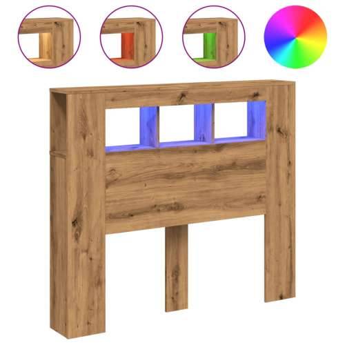 LED uzglavlje boja hrasta artisan 120x18,5x103,5 cm drveni - hrast artisan 120 x 103.5 cm 1 Cijena
