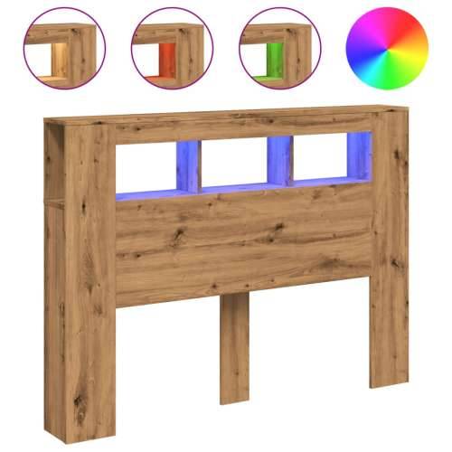 LED uzglavlje boja hrasta artisan 140x18,5x103,5 cm drveni - hrast artisan 140 x 103.5 cm 1 Cijena