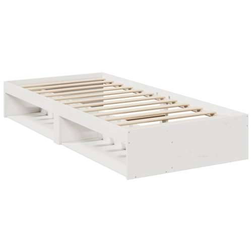Dnevni krevet bez madraca bijeli 90 x 200 cm masivna borovina - Bijela 90 x 200 cm Cijena