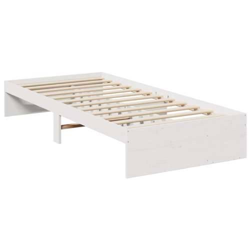 Dnevni krevet bez madraca bijeli 90 x 200 cm masivna borovina - Bijela 90 x 200 cm Cijena
