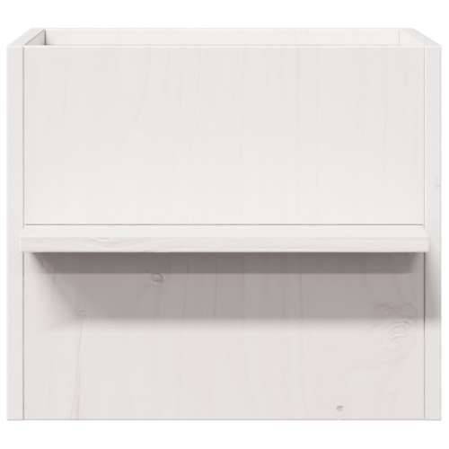 Kuća za mačke bijela 51x35x30 cm od masivne borovine - Bijela Cijena