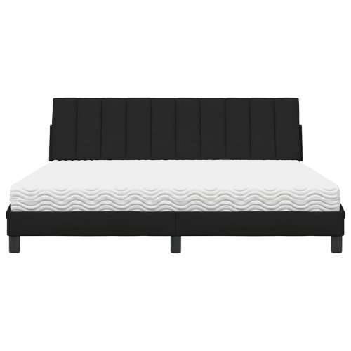 Krevet s madracem crni 180x200 cm od tkanine - Crna 180 x 200 cm Cijena