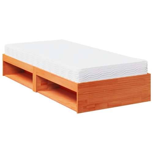 Dnevni krevet s madracem od voska smeđi 100x200cm puno drvo bor - Voštano smeđa 100 x 200 cm Cijena