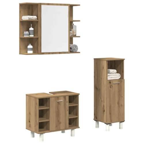 3-dijelni set kupaonskog namještaja käsityöläinen tammi - hrast artisan 1 Cijena
