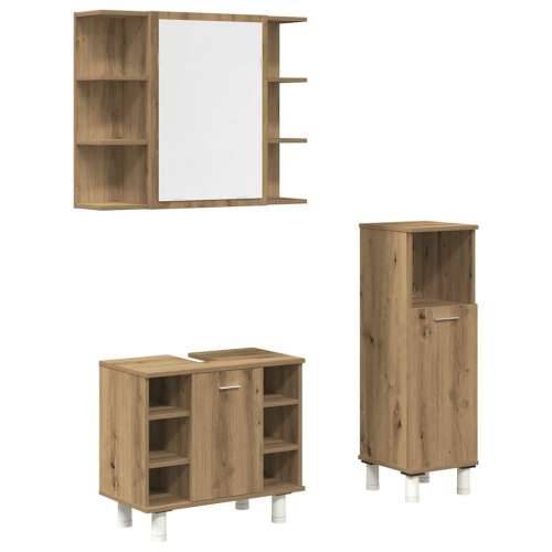 3-dijelni set kupaonskog namještaja käsityöläinen tammi - hrast artisan 1 Cijena
