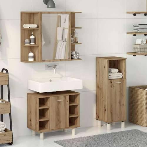 3-dijelni set kupaonskog namještaja käsityöläinen tammi - hrast artisan 1 Cijena