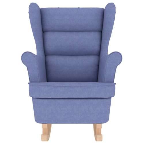 Stolica za ljuljanje 74x90x102 cm od tkanine traper-plava - Boja trapera 1 Bez oslonca za noge Cijena