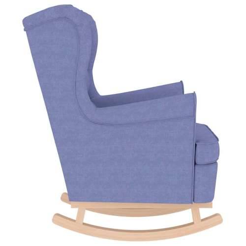 Stolica za ljuljanje 74x90x102 cm od tkanine traper-plava - Boja trapera 1 Bez oslonca za noge Cijena