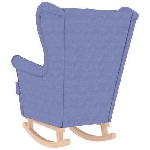 Stolica za ljuljanje 74x90x102 cm od tkanine traper-plava - Boja trapera 1 Bez oslonca za noge Cijena