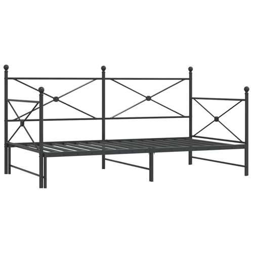 Krevet na rasklapanje bez madraca crni 100x200 cm čelik - Crna 100 x 200 cm s krevetom na izvlačenje Cijena