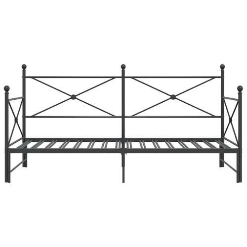 Krevet na rasklapanje bez madraca crni 100x200 cm čelik - Crna 100 x 200 cm s krevetom na izvlačenje Cijena