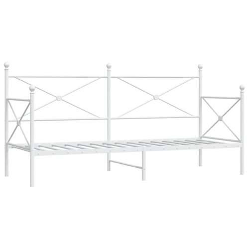 Dnevni krevet bez madraca bijeli 80x200 cm čelik - Bijela 80 x 200 cm bez madraca na kotačićima Cijena