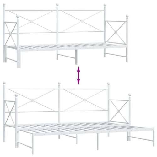 Krevet na rasklapanje bez madraca bijeli 90x200 cm čelik - Bijela 90 x 200 cm s krevetom na izvlačenje Cijena