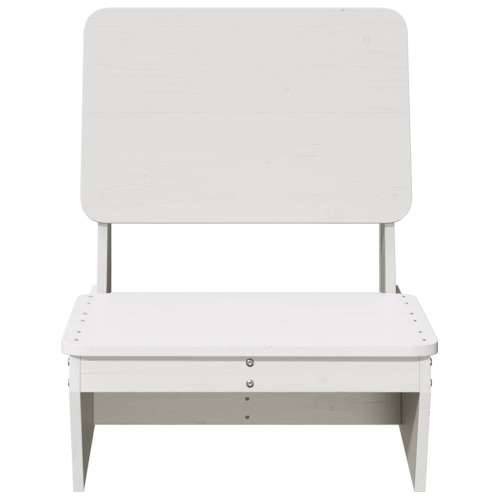 Vrtna stolica bijela 60x64x70,5 cm od masivne borovine - Bijela 1 Ne Masivna borovina Cijena