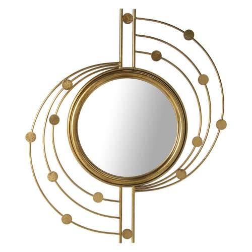 Zidno ogledalo Alexandra House Living zlatan Metal 66 x 3 x 78 cm Okruglo Cijena