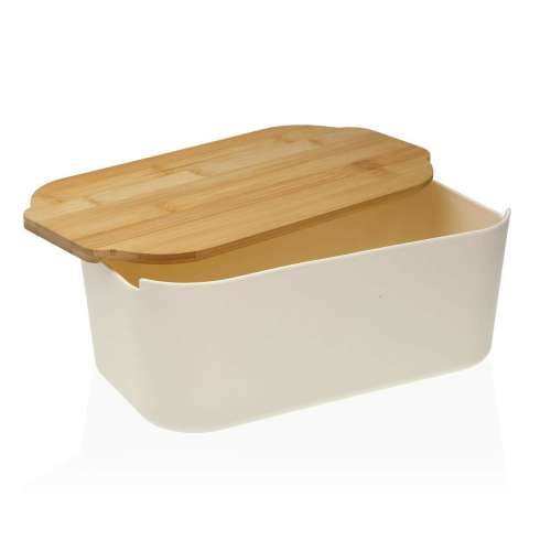 Košara za Kruh Versa Bijela Bambus polipropilen 18,5 x 12 x 33 cm Cijena