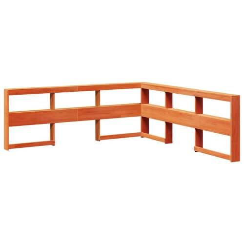 Krevet s regalom za knjige bez madraca 75 x 190 cm od borovine - Voštano smeđa 75 x 190 cm Cijena